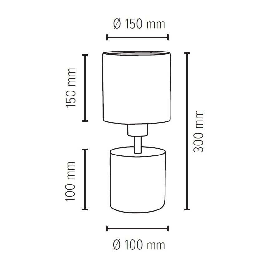 Stolní lampa STRONG ROUND 1xE27/25W/230V beton