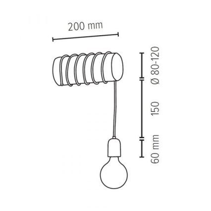 Nástěnné svítidlo TRABO 1xE27/60W/230V