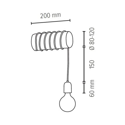 Nástěnné svítidlo TRABO 1xE27/25W/230V