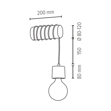 Nástěnné svítidlo TRABO 1xE27/60W/230V