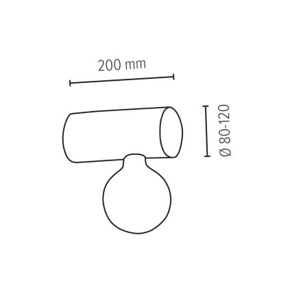 Nástěnné svítidlo TRABO 1xE27/25W/230V