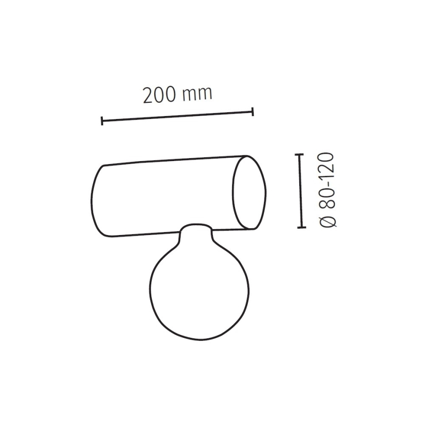 Nástěnné svítidlo TRABO 1xE27/25W/230V – FSC certifikováno