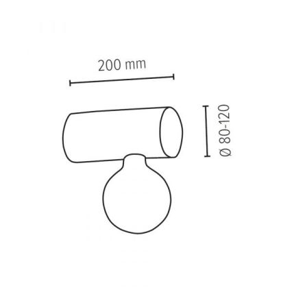 Nástěnné svítidlo TRABO 1xE27/25W/230V