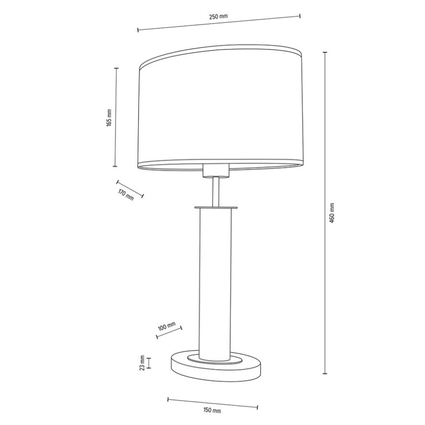 Stolní lampa MERCEDES 1xE27/40W/230V 46 cm krémová/dub – FSC certifikováno