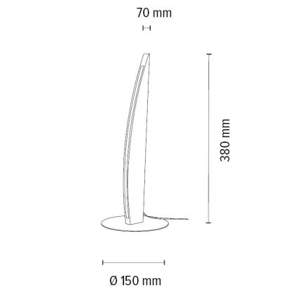 LED Stmívatelná stolní lampa DUBAI LED/4W/230V dub – FSC certifikováno