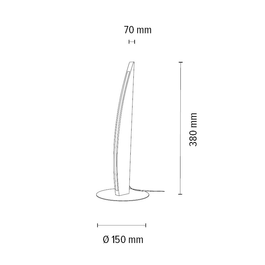 LED Stmívatelná stolní lampa DUBAI LED/4W/230V dub – FSC certifikováno