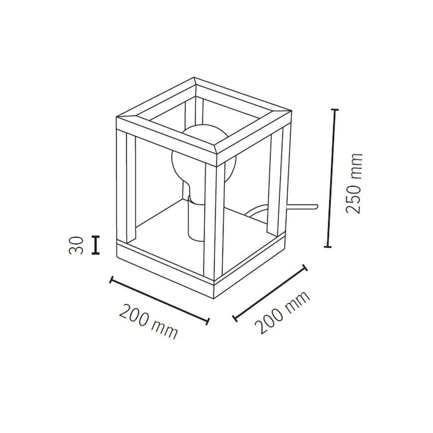 Stolní lampa KAGO 1xE27/60W/230V matný dub – FSC certifikováno