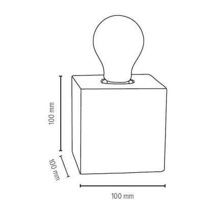 Stolní lampa TRONGO SQUARE 1xE27/25W/230V