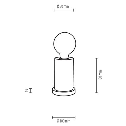 Stolní lampa TASSE 1xE27/25W/230V buk – FSC certifikováno