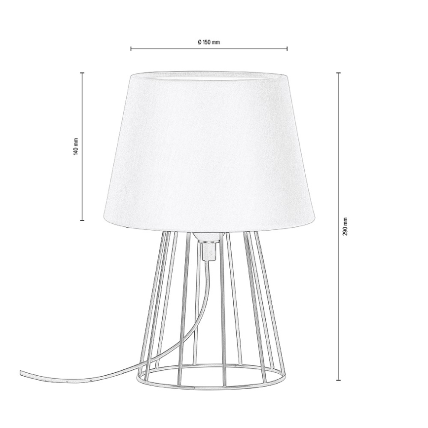 Spot-Light - Stolní lampa MANGOO 1xE27/40W/230V černá