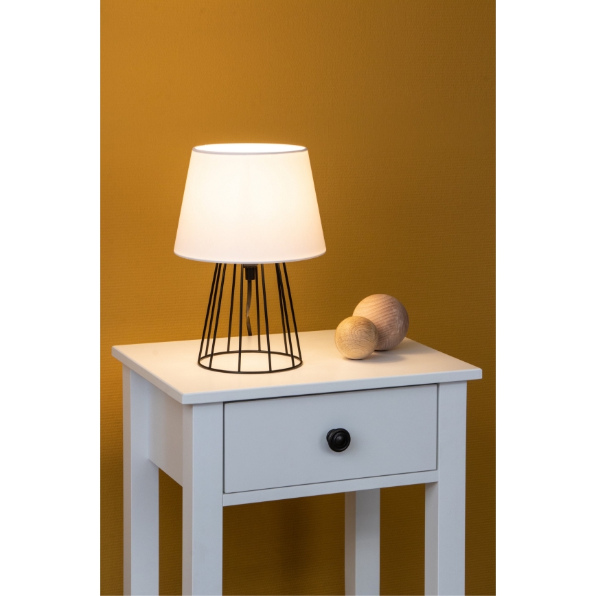 Spot-Light - Stolní lampa MANGOO 1xE27/40W/230V bílá/černá