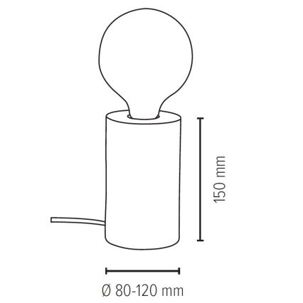 Stolní lampa TRABO 1xE27/25W/230V