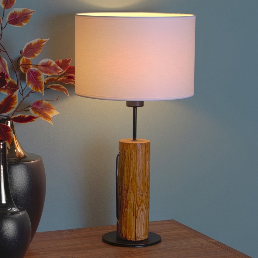 Stolní lampa PINO 1xE27/40W/230V borovice – FSC certifikováno