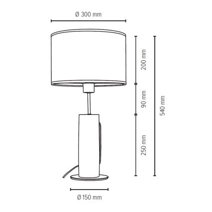 Stolní lampa PINO 1xE27/40W/230V