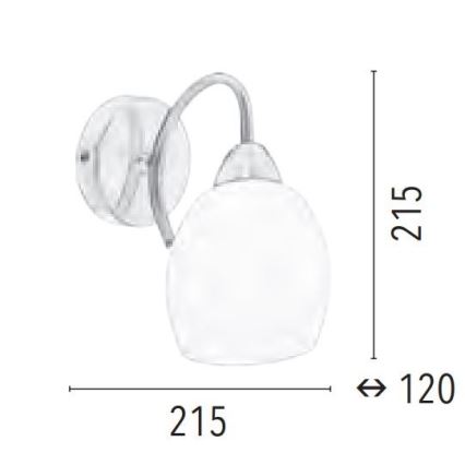 Nástěnná lampa PISA 1xE27/60W/230V