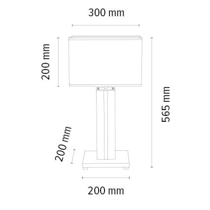 LED Stmívatelná stolní lampa FLAME 1xE27/40W+ LED/4,6W/230V 56,5 cm dub – FSC certifikováno