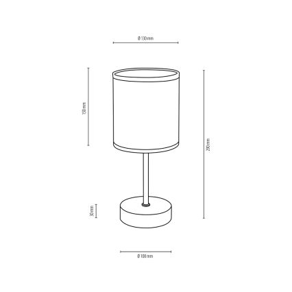 Stolní lampa BOHO 1xE27/25W/230V dub – FSC certifikováno