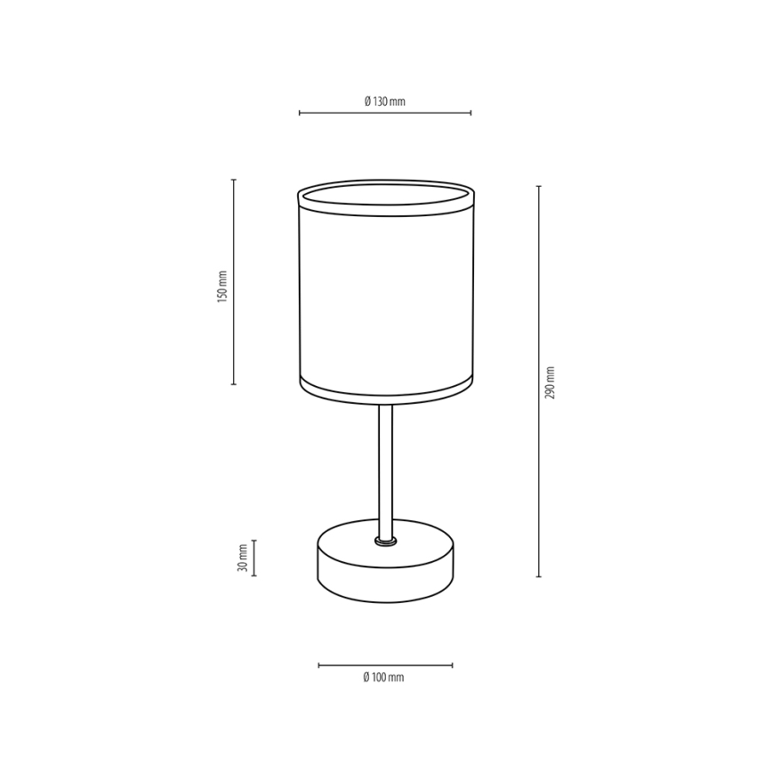 Stolní lampa BOHO 1xE27/25W/230V dub – FSC certifikováno