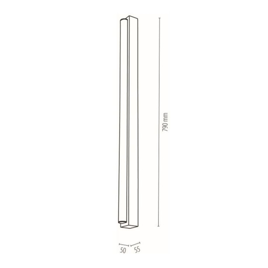 LED Koupelnové osvětlení zrcadla AQUAVIVA LED/12W/230 79 cm IP44 dub – FSC certifikováno
