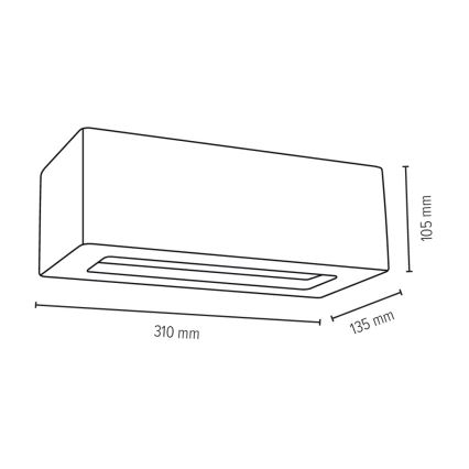 Nástěnné svítidlo BLOCK 1xE27/40W/230V