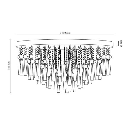 Stropní svítidlo LUXORIA 8xG9/28W/230V