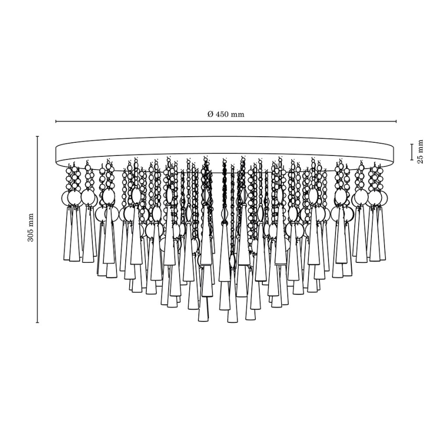 Stropní svítidlo LUXORIA 8xG9/28W/230V