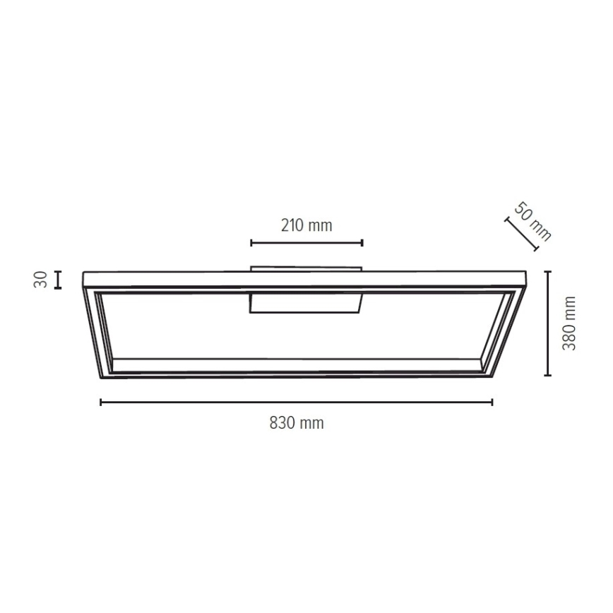 LED Stropní svítidlo RAMME LED/34W/230V matný dub – FSC certifikováno