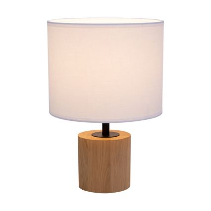 Stolní lampa KRETA 1xE27/25W/230V borovice/bílá