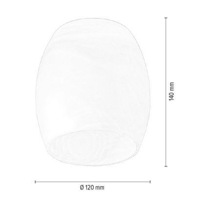 Náhradní stínidlo k lustru a nástěnné lampě PISA E27 pr. 12 cm bílá