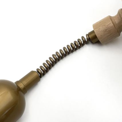 Stahovací lustr RAMONA 1xE27/60W/230V hnědá/bílá/dub