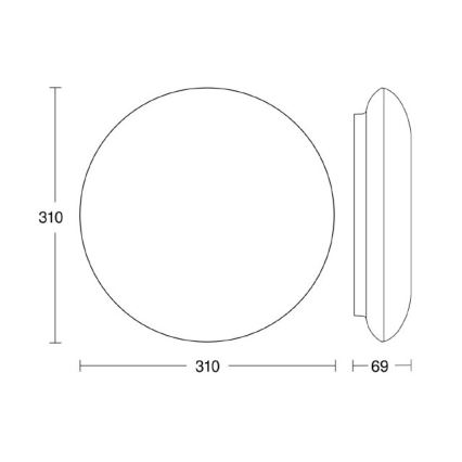 Steinel 035440 - LED Venkovní stropní svítidlo se senzorem QUATTRO LED/10W/230V IP54