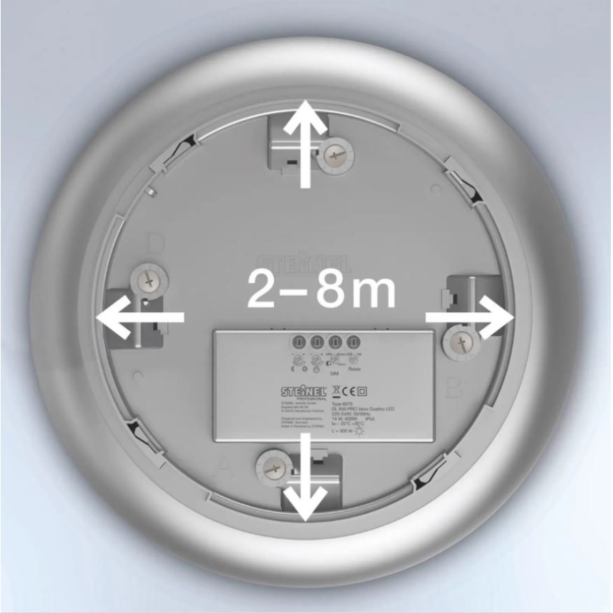 Steinel 035440 - LED Venkovní stropní svítidlo se senzorem QUATTRO LED/10W/230V IP54