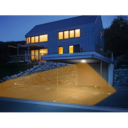 Steinel 035440 - LED Venkovní stropní svítidlo se senzorem QUATTRO LED/10W/230V IP54