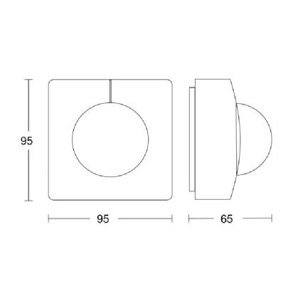 Steinel 057275 - Senzor pohybu IS 345 DALI-2 IPD IP54 hranatý bílá