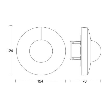 Steinel 058197 - Senzor pohybu IS 3360-R KNX V3 IP54 kulatý bílá