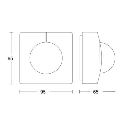 Steinel 058258 - Senzor pohybu IS 345 V3 KNX IP54 hranatý bílá