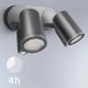 STEINEL 058654 - LED Venkovní nástěnné svítidlo se senzorem SPOT DUO 2xGU10/7,5W/230V IP44