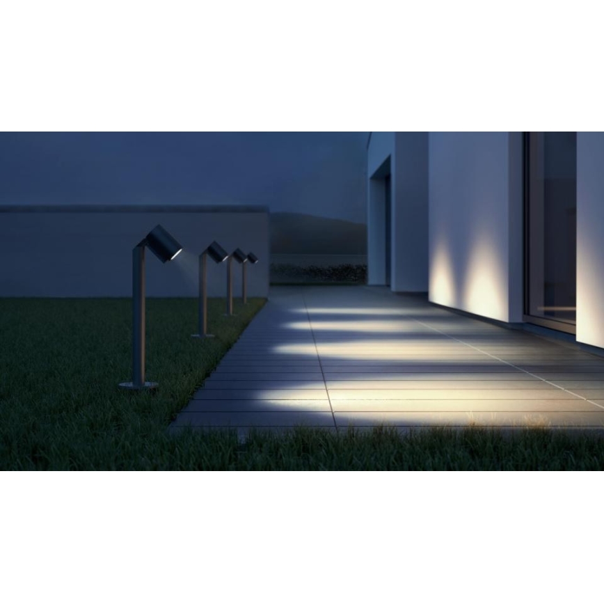 Steinel 058678 - LED Venkovní lampa se soumrakovým senzorem SPOT WAY 1xGU10/7,86W/230V IP44 antracit