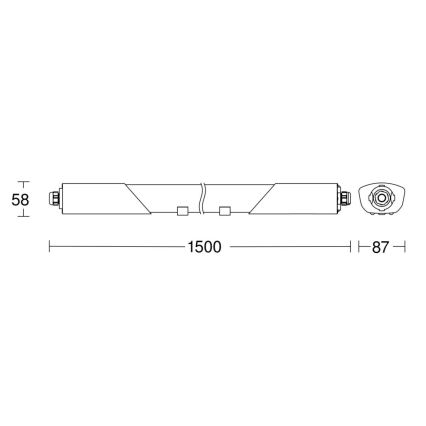 Steinel 058715 - LED Technické nouzové svítidlo se senzorem RS PRO 5150 SC EM LED/42W/230V IP66 4000K