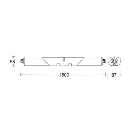 Steinel 058722 - LED Technické svítidlo RS PRO 5150 C LED/42W/230V IP65
