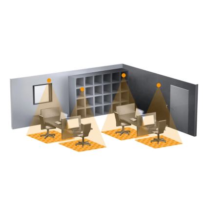Steinel 064129 - Prezenční hlásič IR Quattro MICRO 6m KNX bílá