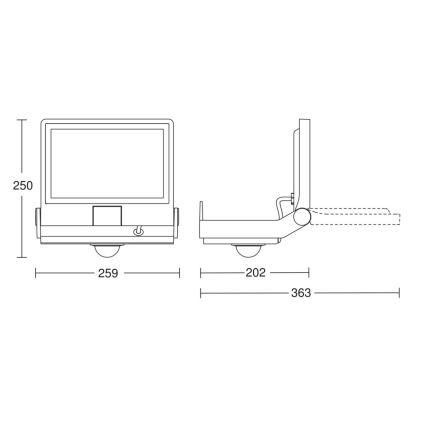Steinel 069537- LED Reflektor se senzorem XLED PRO ONE Max S LED/50,1W/230V IP44 3000K + dálkové ovládání