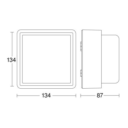 Steinel 078645- LED Venkovní nástěnné svítidlo se senzorem L 845 SC 9W/230V 3000K IP44 antracit