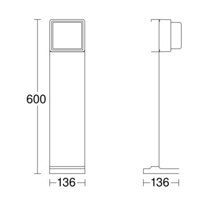 Steinel 078652 - LED Stmívatelná venkovní lampa GL 85 C 600 LED/9W/230V 3000K IP44