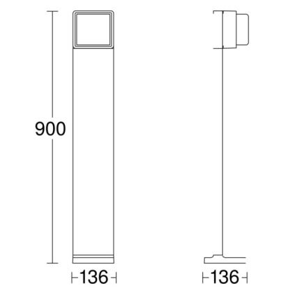 Steinel 078676 - LED Stmívatelná venkovní lampa GL 85 C 900 LED/9W/230V IP44