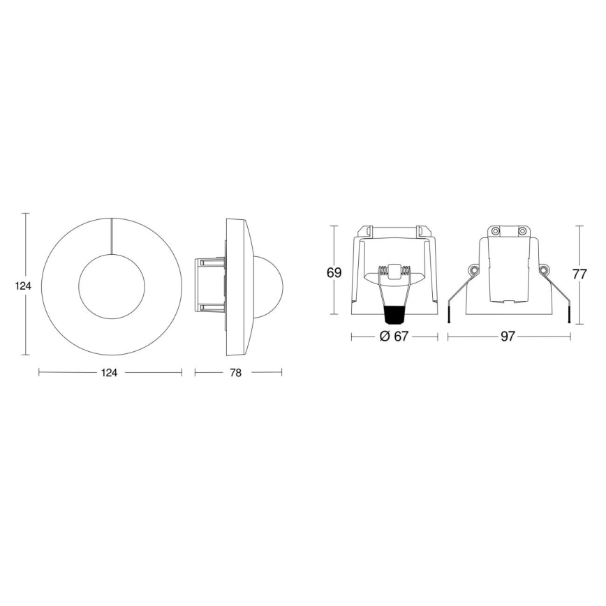 Steinel 080631 - Senzor pohybu IS 3360 DALI-2 APC kulatý bílá