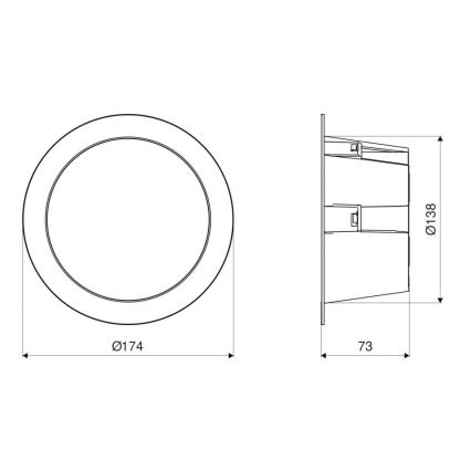 Steinel 084998 - LED Stmívatelné venkovní podhledové svítidlo se senzorem RS PRO DL 150 SC LED/10,8W/230V 3000/4000/5700K IP54