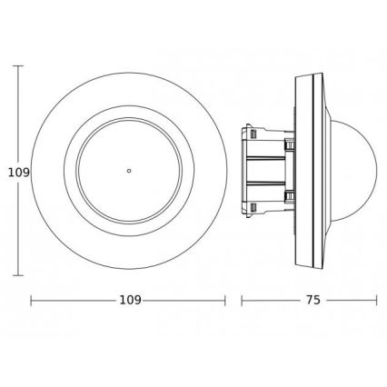 Steinel 087777 - Senzor pohybu podhledový MD-24 ECO COM1 360° bílá