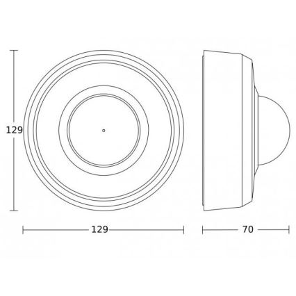 Steinel 087821 - Venkovní senzor pohybu s prezenčním čidlem PD-24 ECO COM1 360° IP54 černá