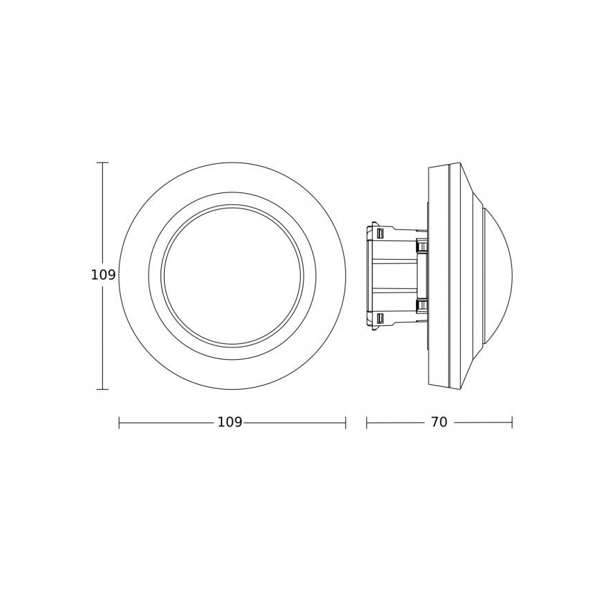 Steinel 087982 - Senzor pohybu s prezenčním čidlem PD-8 ECO KNX 360° černá